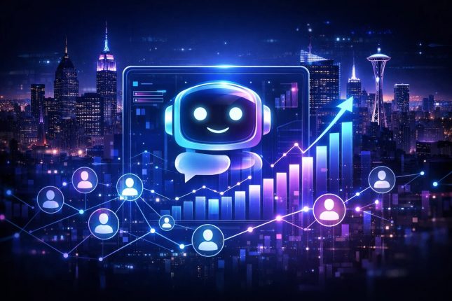 ChatGPT user growth statistics visualization with rising AI adoption in the US